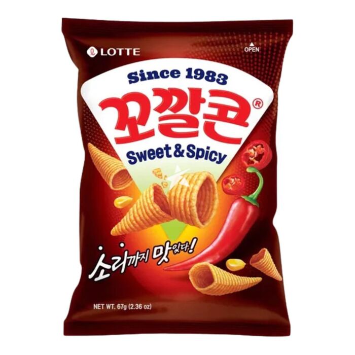 LOTTE Peaked hood corn snack sweet&spicy 꼬깔콘 매콤달콤 67g